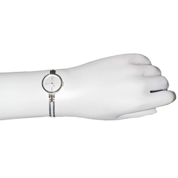 Coach Womens Skinny Two Tone Chain Link Gold and Silver Tone Watch EUC - Picture 5 of 5